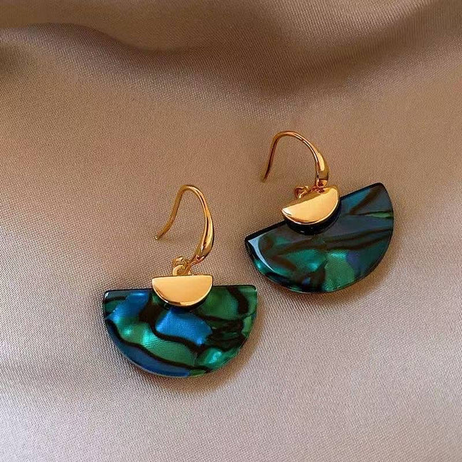 Jelly Arcylic Semicircle Earrings