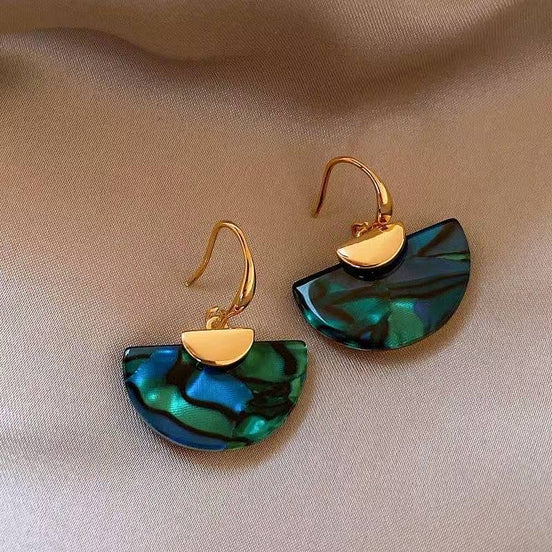 Jelly Arcylic Semicircle Earrings