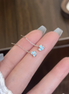 Mini Flower Tassel Ear Pins