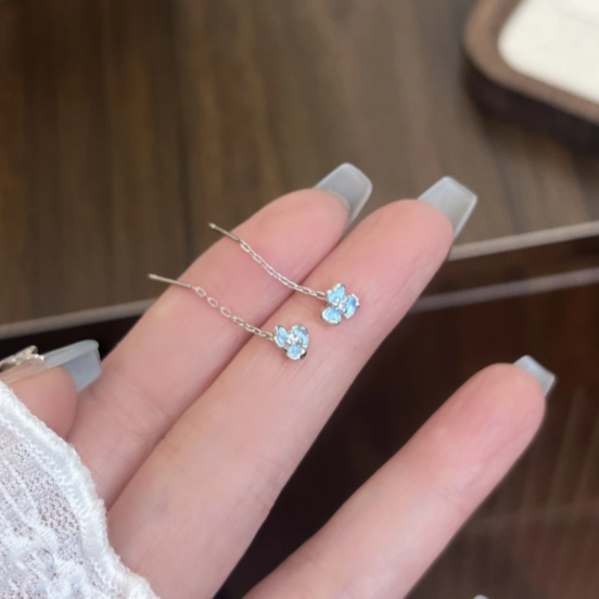 Mini Flower Tassel Ear Pins
