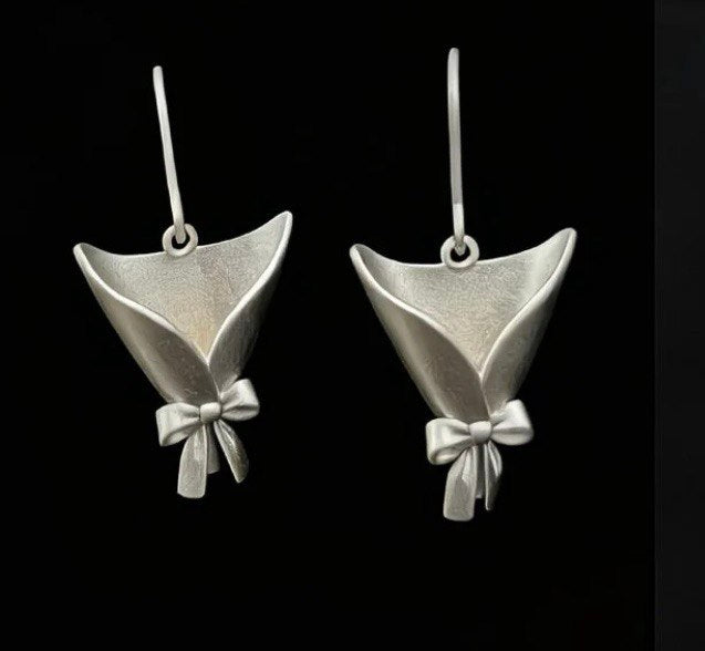 Metal Wildflower Pocket Earrings