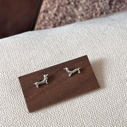 Sliver Clour Sausage Dog Ear Pins
