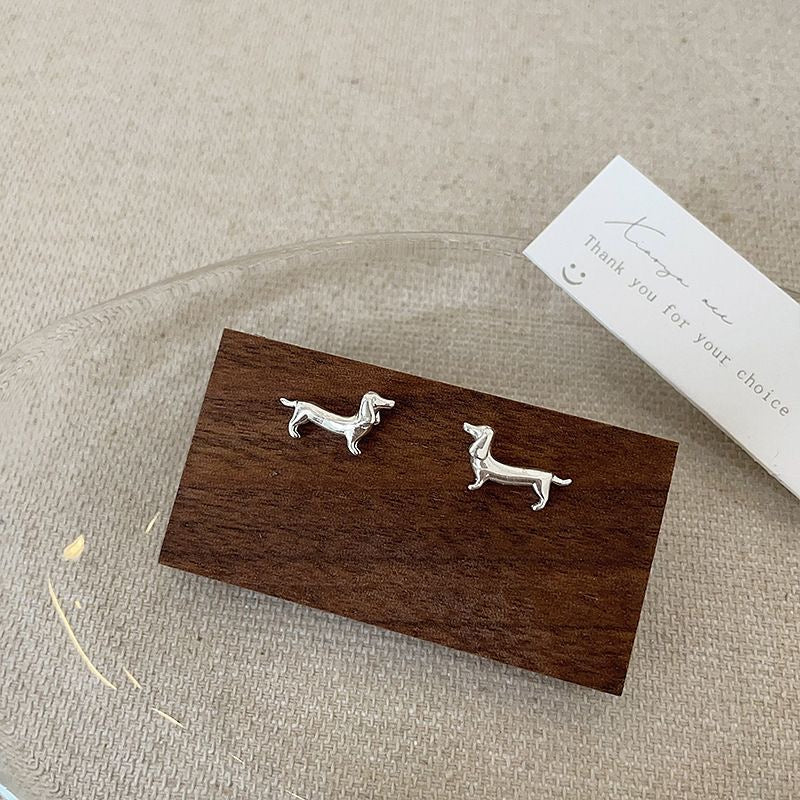 Sliver Clour Sausage Dog Ear Pins