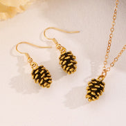 Autumn’s First Frost Grove Cones Earrings & Necklace Set