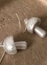 Cute Sliver Colour Mushroom Earrings