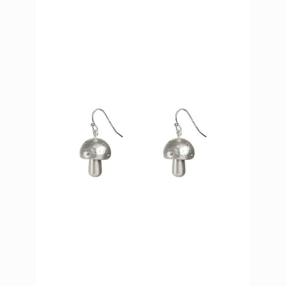 Cute Sliver Colour Mushroom Earrings