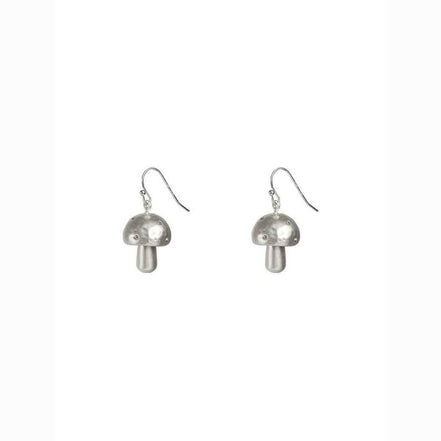 Cute Sliver Colour Mushroom Earrings