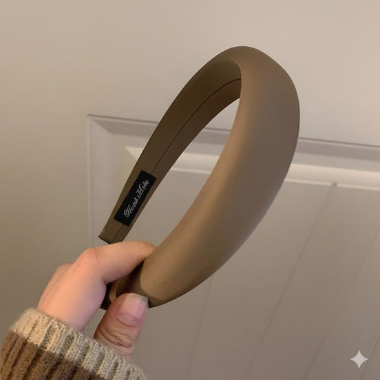 Maillard Satin Wide Headband