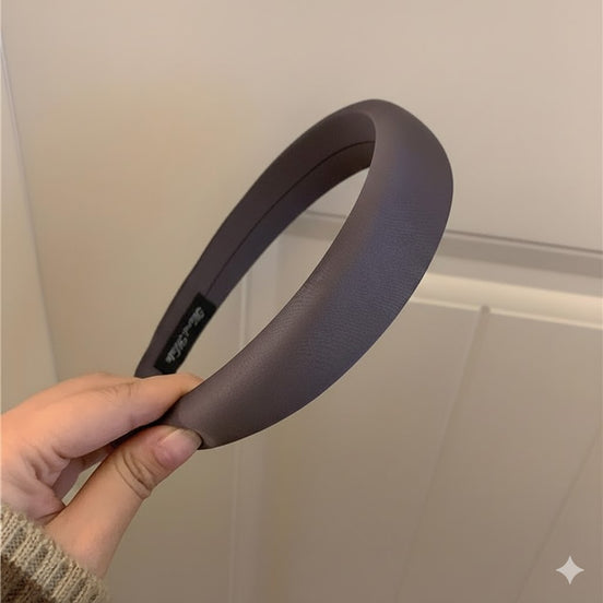 Maillard Satin Wide Headband