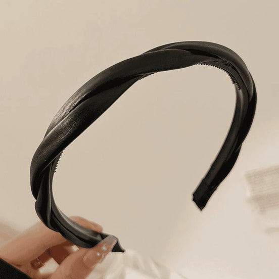 Braided Faux Leather Headband