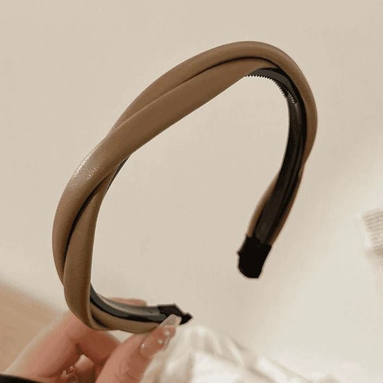 Braided Faux Leather Headband