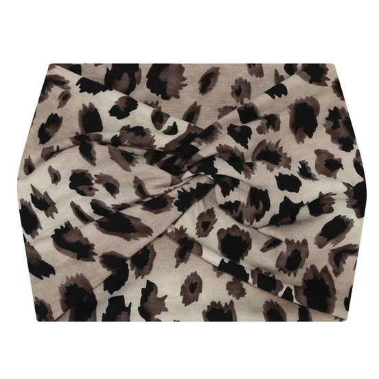 Leopard Print Soft Stretchy Wide Headband