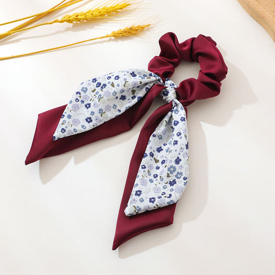 Ribbon Bow Hair Scarf Scrunchy