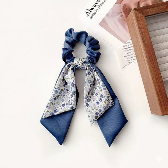 Ribbon Bow Hair Scarf Scrunchy
