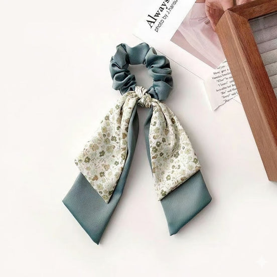 Ribbon Bow Hair Scarf Scrunchy