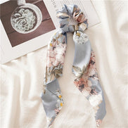 Satin Flower Hair Scrunchy