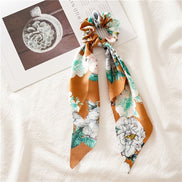 Satin Flower Hair Scrunchy
