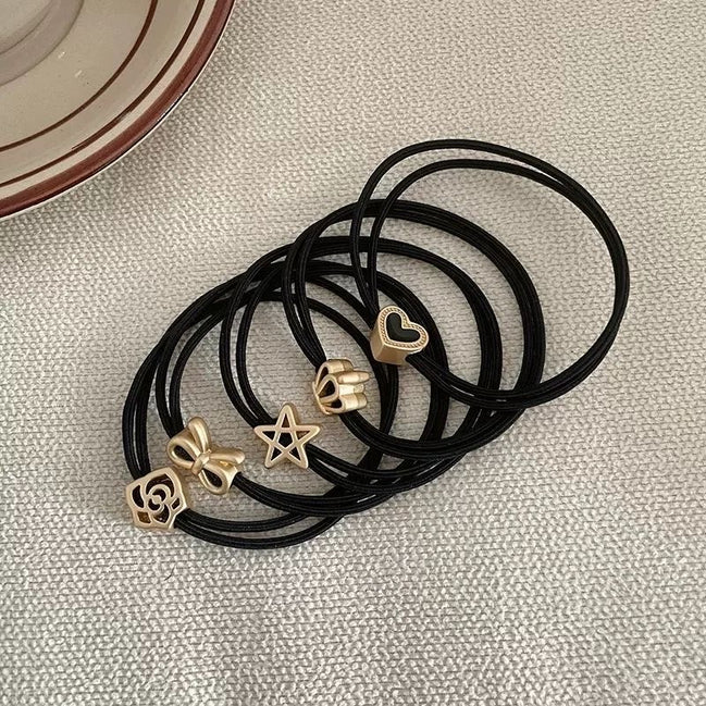 Boho Hair Tie Bracelet Set
