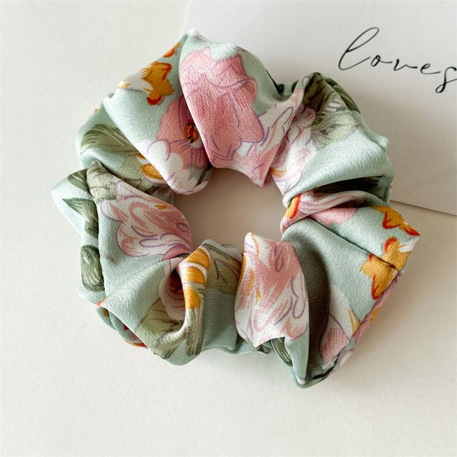 Mori Satin Flower Hair Scrunchy