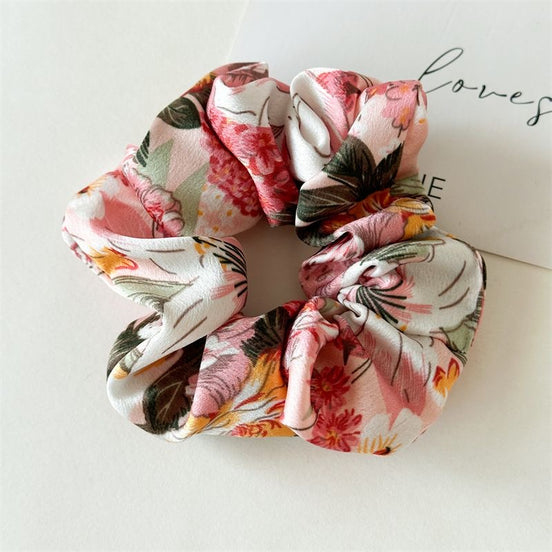 Mori Satin Flower Hair Scrunchy