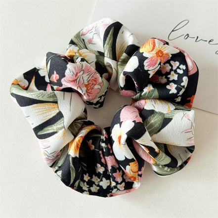 Mori Satin Flower Hair Scrunchy