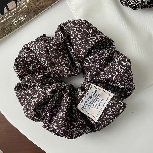 Vintage Crushed Flower Hair Scrunchy