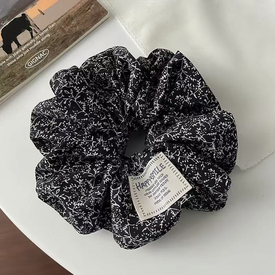 Vintage Crushed Flower Hair Scrunchy