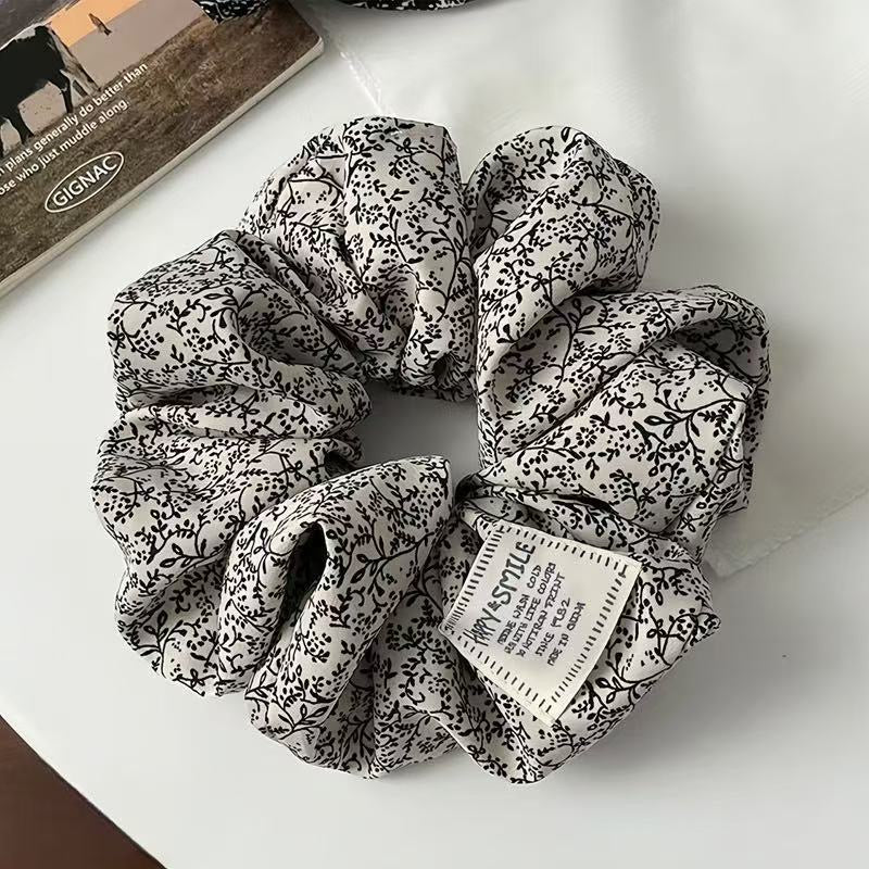 Vintage Crushed Flower Hair Scrunchy