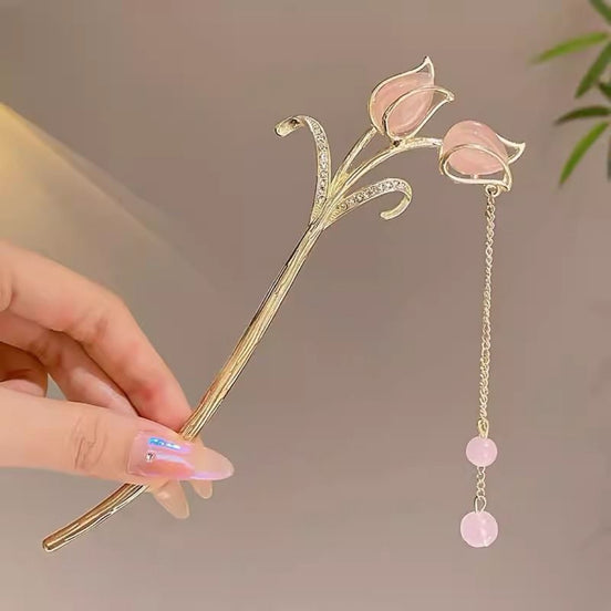 Tulip Tassel Hair Stick