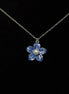 Enamel Flower Pendant Necklace