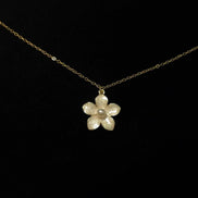Enamel Flower Pendant Necklace