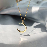 Minimalist Little Moon Pendant Necklace