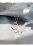 Minimalist Little Moon Pendant Necklace