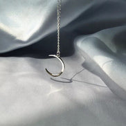 Minimalist Little Moon Pendant Necklace