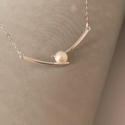 Minimalist Pearl Pendant Necklace