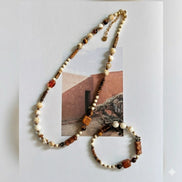 Boho Stone Beads Necklace & Bracelet Set
