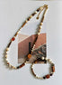 Boho Stone Beads Necklace & Bracelet Set