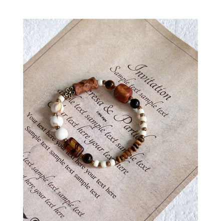 Boho Stone Beads Necklace & Bracelet Set