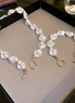Irregular Pearl Necklace & Bracelet Set