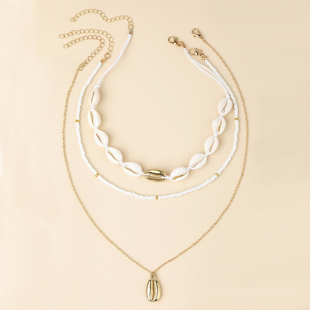 Ocean Series Shell & Beads Necklace Set