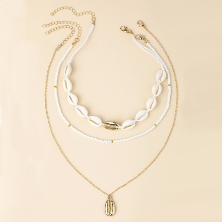 Ocean Series Shell & Beads Necklace Set