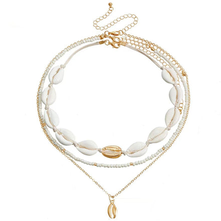 Ocean Series Shell & Beads Necklace Set
