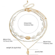 Ocean Series Shell & Beads Necklace Set