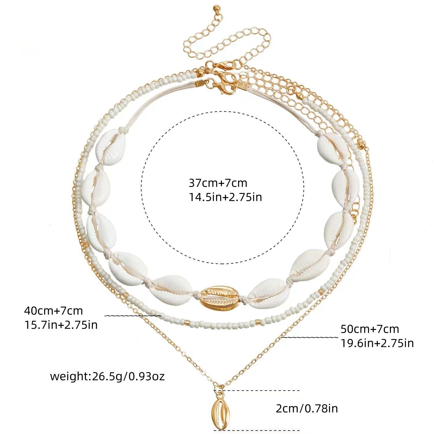 Ocean Series Shell & Beads Necklace Set