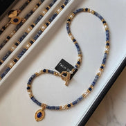 The True Blue Wrap Beads Necklace