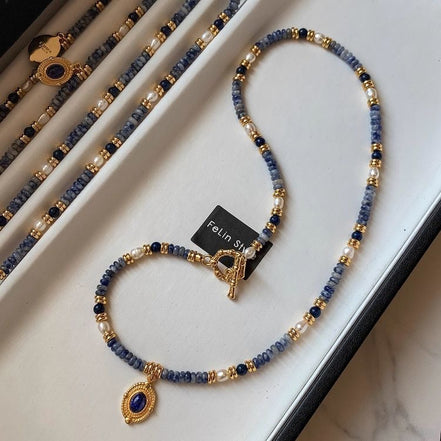 The True Blue Wrap Beads Necklace