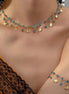 Ocean  Zircon Crystal & Shell Necklace