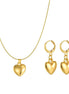 Heart Pendant Necklace & Earrings Set