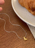 Cute Fork in the Road Croissant Pendant Necklace