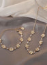 Enamel Daisy Row Necklace & Bracelet Set